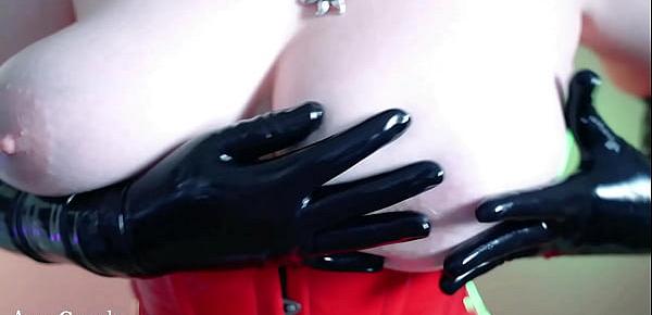  Latex Rubber Gloves Video, Fetish Arya Grander